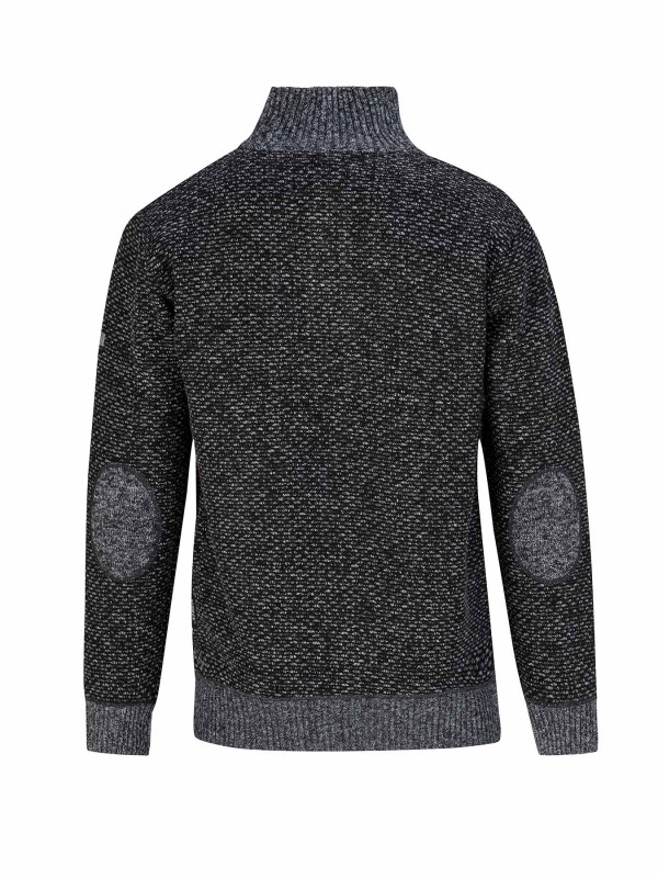 STØRVIK Fijn Gebreid Pullover (fleece-gevoerd) Heren Antraciet Grijs - S-4XL - THYMO