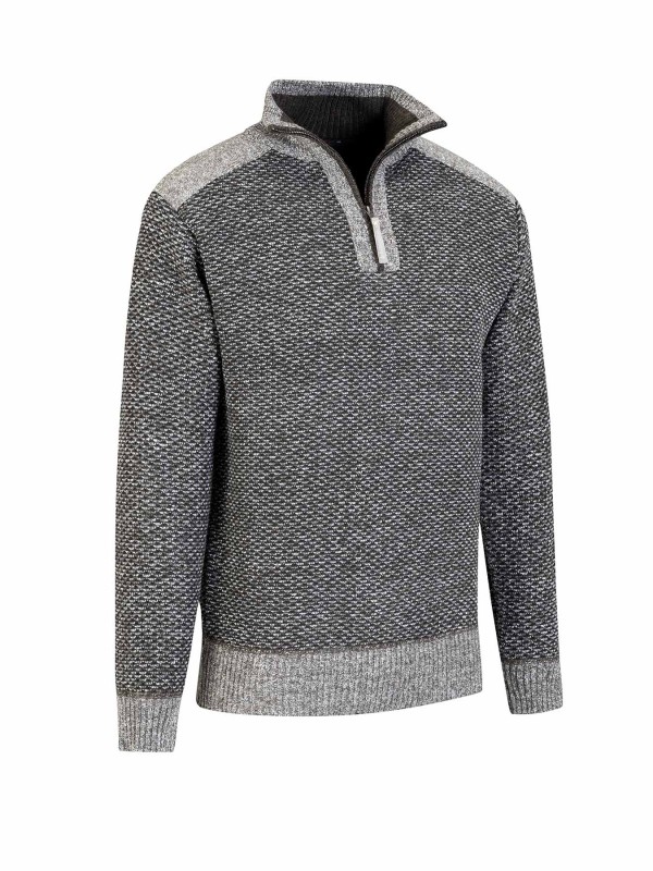 BJØRNSON Fijn Gebreid Pullover (fleece-gevoerd) Heren Olijfgroen - S-4XL - Thymo