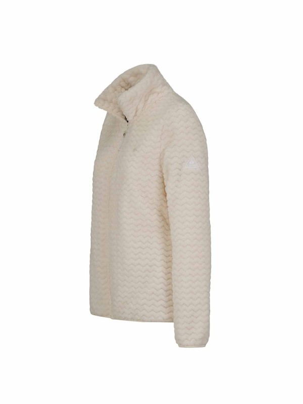 BJØRNSON Tindra Zigzag Fleece Vest Dames 4 seizoenen - Zacht - Off-White