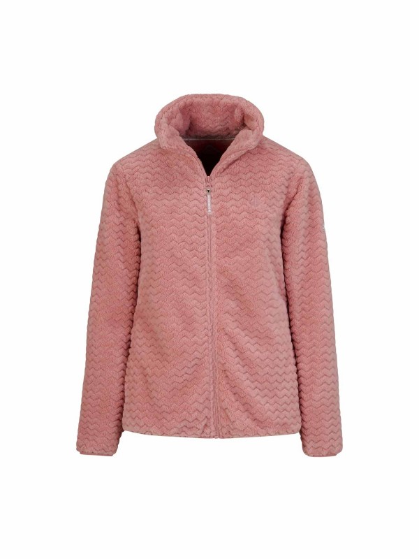 BJØRNSON Tindra Zigzag Fleece Vest Dames 4 seizoenen - Zacht - Oud-Roze