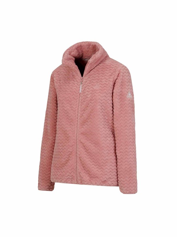 BJØRNSON Tindra Zigzag Fleece Vest Dames 4 seizoenen - Zacht - Oud-Roze