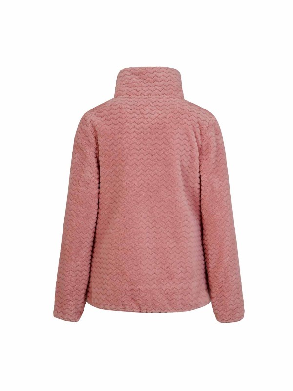 BJØRNSON Tindra Zigzag Fleece Vest Dames 4 seizoenen - Zacht - Oud-Roze
