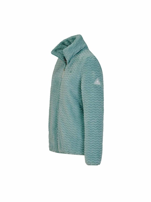 BJØRNSON Tindra Zigzag Fleece Vest Dames 4 seizoenen - Zacht - Zeegroen