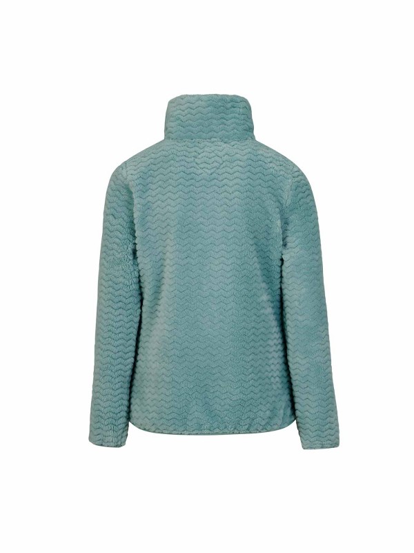 BJØRNSON Tindra Zigzag Fleece Vest Dames 4 seizoenen - Zacht - Zeegroen