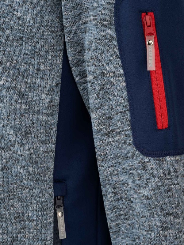 Gebreid Vest 4 Seizoenen Heren Blauw Melange - S-6XL - TURE