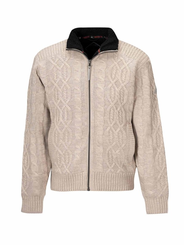 BJØRNSON Kabel Gebreid Wintervest (met teddyvoering) Heren Beige - S-6XL - VIGGO