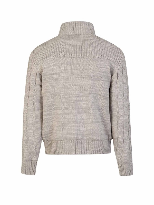 BJØRNSON Kabel Gebreid Wintervest (met teddyvoering) Heren Beige - VIGGO