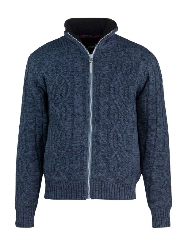 BJØRNSON Kabel Gebreid Wintervest (met teddyvoering) Heren Donkerblauw - S-6XL - VIGGO