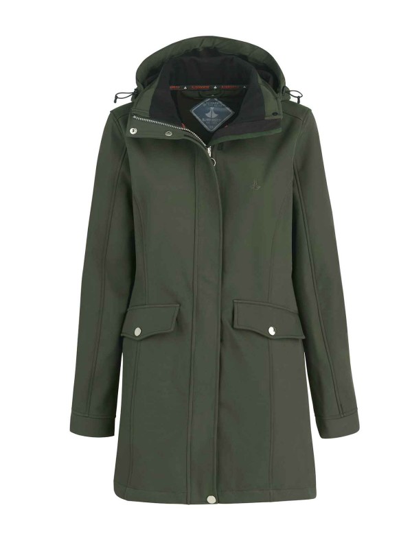 Kamer Wardianzaak grip Softshell jas parka dames olijfgroen kopen? - Bjornson.nl - €79,95