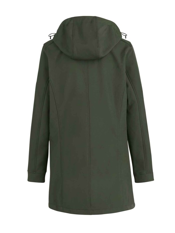 motto Vrijgevigheid onderschrift Softshell jas parka dames olijfgroen kopen? - Bjornson.nl - €79,95